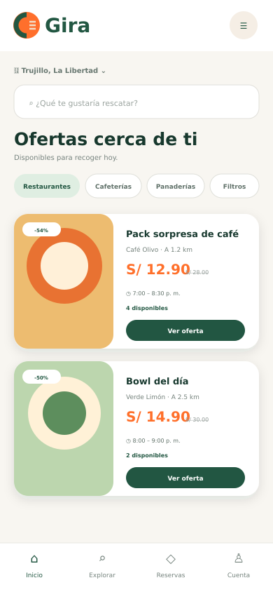 Marketplace público móvil de Gira